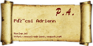 Pécsi Adrienn névjegykártya