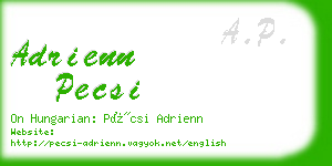 adrienn pecsi business card